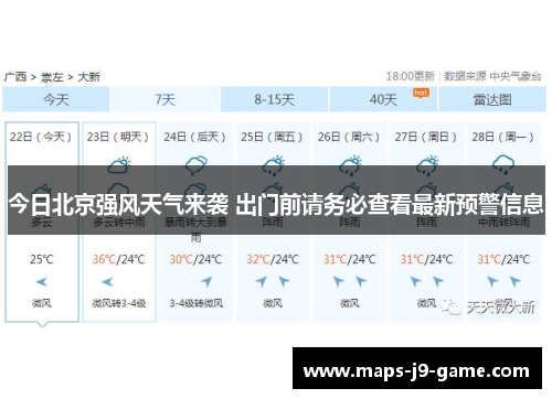 今日北京强风天气来袭 出门前请务必查看最新预警信息