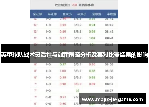 英甲球队战术灵活性与创新策略分析及其对比赛结果的影响 英甲球队战术灵活性与创新策略分析及其对比赛结果的影响